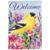 Welcome Yellow Finch Spring Outdoor House Flag 28" x 40"