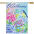 Blue and Purple Welcome Bird House Flag - Embrace the Beauty of Spring!