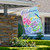 Blue and Purple Welcome Bird Outdoor House Flag 28" x 40"
