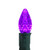 Pack of 25 Faceted LED C7 Purple Christmas Replacement Bulbs