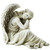 Find Serenity with a 19" Gray Resting Angel Outdoor Garden Statue