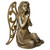 Sitting Angel with Cross Outdoor Garden Statue  - 14.5"