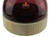 9.75" Merlot Colored Glass Pillar Candle Holder with Wooden Base