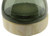 9.75" Storm Gray Bubble Glass Pillar Candle Holder with Wooden Base