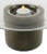9.75" Transparent Glass Pillar Candle Holder with Wooden Base
