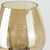 16.25" Decorative Large Golden Luster Brown Stemmed Votive Candle Holder