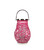 13.5" Modern Fuchsia Pink Decorative Woven Iron Pillar Candle Lantern with Glass Hurricane