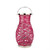 16.25" Modern Fuchsia Pink Decorative Woven Iron Pillar Candle Lantern with Glass Hurricane