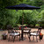 9ft Outdoor Patio Market Umbrella with Hand Crank and Tilt, Navy Blue