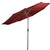 9ft Outdoor Patio Market Umbrella with Hand Crank and Tilt, Burgundy