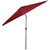 9ft Outdoor Patio Market Umbrella with Hand Crank and Tilt, Burgundy