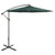 10ft Offset Outdoor Patio Umbrella with Hand Crank - Stay Cool in Hunter Green