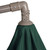 10ft Offset Outdoor Patio Umbrella with Hand Crank, Hunter Green