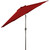 9ft Outdoor Patio Market Umbrella with Hand Crank and Tilt, Red