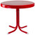 22" Outdoor Retro Tulip Side Table, Red
