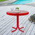 22" Outdoor Retro Tulip Side Table, Red