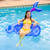 60" Inflatable Mermaid Tail Swimming Pool Sling Chair Pool Float