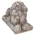 22.5" Gray Lying Down Lion Outdoor Garden Statue