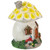 7.25" Solar Lighted Flower House Outdoor Garden Statue