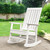 All Weather Recycled Plastic Outdoor Rocking Chair, White