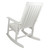 All Weather Recycled Plastic Outdoor Rocking Chair, White