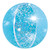 Shimmer and Shine with 16" Blue Glitter Inflatable Beach Ball - Perfect for Fun in the Sun!