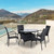 5-Piece Venice Black Woven Resin Wicker Outdoor Patio Dining Set