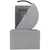 Modern Outdoor Water Fountain | Textured Pedestal Base | Gray Rainfall Half-Moon Top