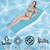 66.5" Blue and White Inflatable Pool Lounger Float
