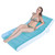 Ultimate Relaxation: 66.5" Blue and White Inflatable Pool Lounger Float