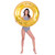 41.5" Gold Glitter Sequin Inflatable Inner Tube Pool Float