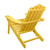 36" Yellow Classic Folding Wooden Adirondack Chair