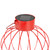 6.5" Red Outdoor Hanging LED Solar Lantern with Handle