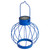 6.5" Blue Outdoor Hanging LED Solar Lantern with Handle