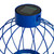 6.5" Blue Outdoor Hanging LED Solar Lantern with Handle