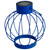 6.5" Blue Outdoor Hanging LED Solar Lantern with Handle