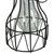 6.5" Black Geometric Edison Outdoor Hanging Solar Lantern with Handle