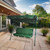 3-Seater Outdoor Patio Swing with Adjustable Canopy - Green