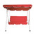 3-Seater Outdoor Patio Swing with Adjustable Canopy - Red: Relax in Style and Comfort