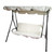 3-Seater Outdoor Patio Swing with Adjustable Canopy - Cream: Relax in Comfort and Style