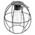 6" Black Geometric Outdoor Hanging Solar Lantern with Handle