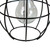 6" Black Geometric Outdoor Hanging Solar Lantern with Handle
