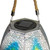 15.5" Silver Floral Outdoor Hanging Solar Lantern with Jute Handle