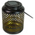 7" Black Diamond Cut Out LED Outdoor Solar Lantern with Handle