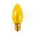 Pack of 25 Incandescent Transparent Yellow C9 Christmas Replacement Bulbs