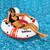 46" Inflatable Red and White Swimming Pool Inner Tube Float