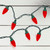 50ct Red LED C7 Faceted Christmas Lights, 21ft Green Wire