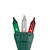 140ct Red, Green, Clear Everglow Chasing Mini Christmas Lights - 48ft, Green Wire
