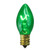 Pack of 25 Transparent C7 Green Christmas Replacement Bulbs
