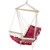 37" Pink and Red Striped Outdoor Hammock Chair with Pillow